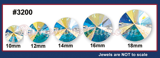 Swarovski 3200 Rivoli sew on